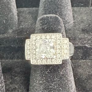 Vintage 2000's Stamped .925 LQ Diamonds Stunning 4 KT ring womens size 6